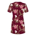 thumbnail image 4 of up to 60% off Gifts Usmixi Womens Dresses Fashion Loose Swing Tunic Tshirt Mini Dresses Casual Floral Print Round Neck Short Sleeve Short Summer Dress Red xxl Under $5, 4 of 4