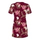 thumbnail image 4 of Puntoco Falda Larga Estampada Informal Para Mujer, Jersey Con Cuello Redondo, Vestido De Manga Corta, Vestido De Cuello Redondo De Manga Corta, Rojo, Xxl,Regalos Para Mujer Joven, 4 of 4