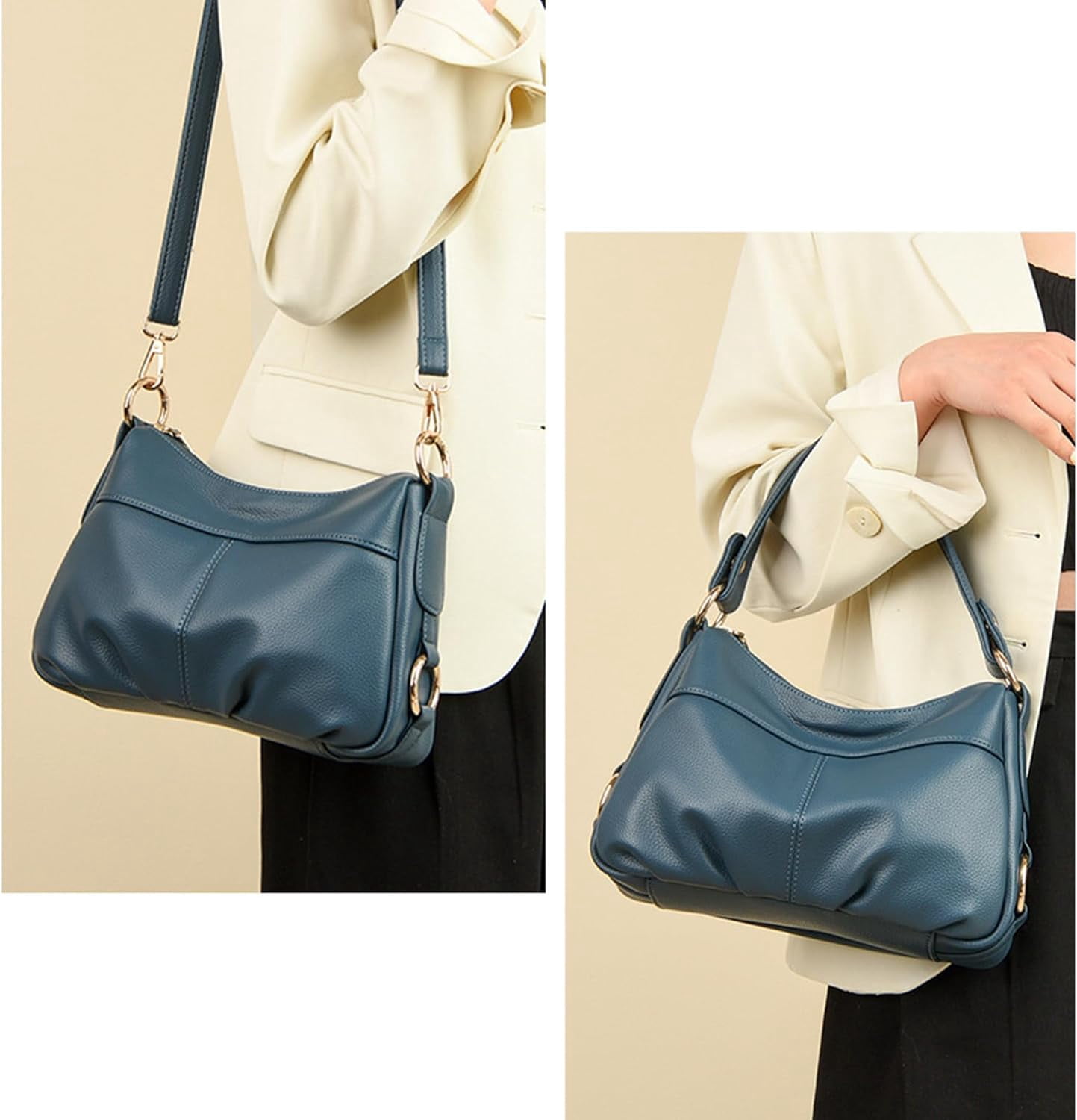 Hobo Bags for Women PU Leather Crossbody Purses Trendy Shoulder Handbag Tote Bag Satchel Bag