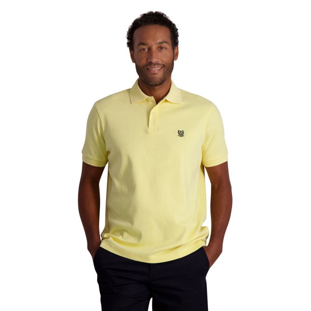 Chaps Men's Classic Fit Short Sleeve Cotton Solid Interlock Jersey Polo