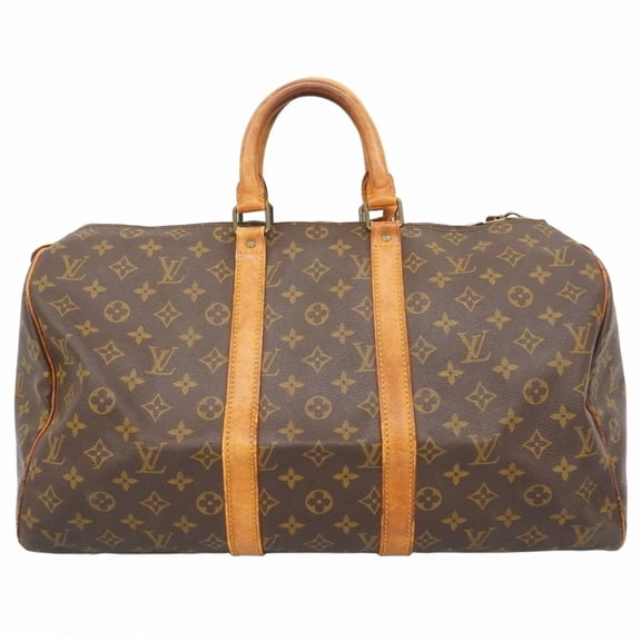 Pre-Owned Louis Vuitton Monogram Keepall 45 Boston Bag M41428 Brown Men's/Women's