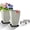 Matte Grey, variant on FIASON 2 Pack 21 Inch Tall Square Planters, Matte White Curved Large Plant Pots with Drainage Hole & 2-in-1 Saucer, Modern Indoor Outdoor Flower Pots for Front Porch Patio Garden