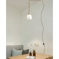 thumbnail image 3 of Kiven Plug-in Pendant Light, Modern Hanging Light with Glass Lampshade and 15FT Plug in Cord, Dimmable Ceiling Pendant Light, 3 of 7