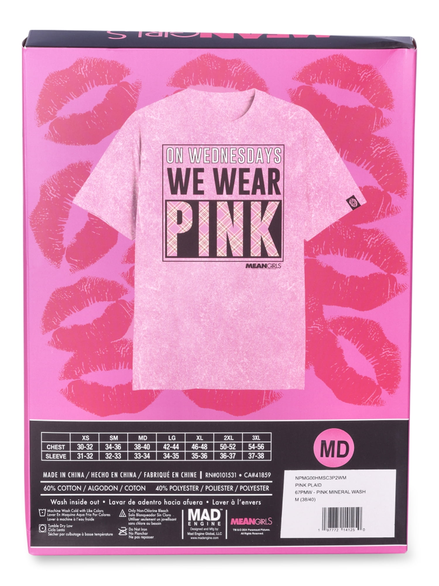 Mean Girls, Mens Apparel Graphic T-Shirt, Sizes XS-3XL, in VHS Box Package (Men's Big & Tall)