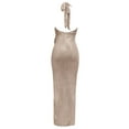 thumbnail image 5 of 2024 New Solid Color Long Sleeveless Fashion Slim Temperament Skirt Evening Dress, 5 of 5