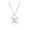 Silver Tone, variant on Women's Stainless Steel Gold or Silver Dainty Round 2 Circle CZ Necklace SCP 505 S