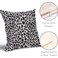 thumbnail image 3 of Leopard Throw Pillow Covers 18X18 Inches Set of 2 Black Cheetah Decorative Pillow Cases Animal Wildlife Pillow Cover Home Decor for Sofa Couch Housewarming Gift Room Bed Couch Porch Outdoor, 3 of 6
