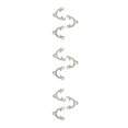 thumbnail image 3 of maskred Exquis Filigrane Connecteur 3 Trous Menuiser Bijoux Bricolage Résultats Argent Blanc 3Set, 3 of 6