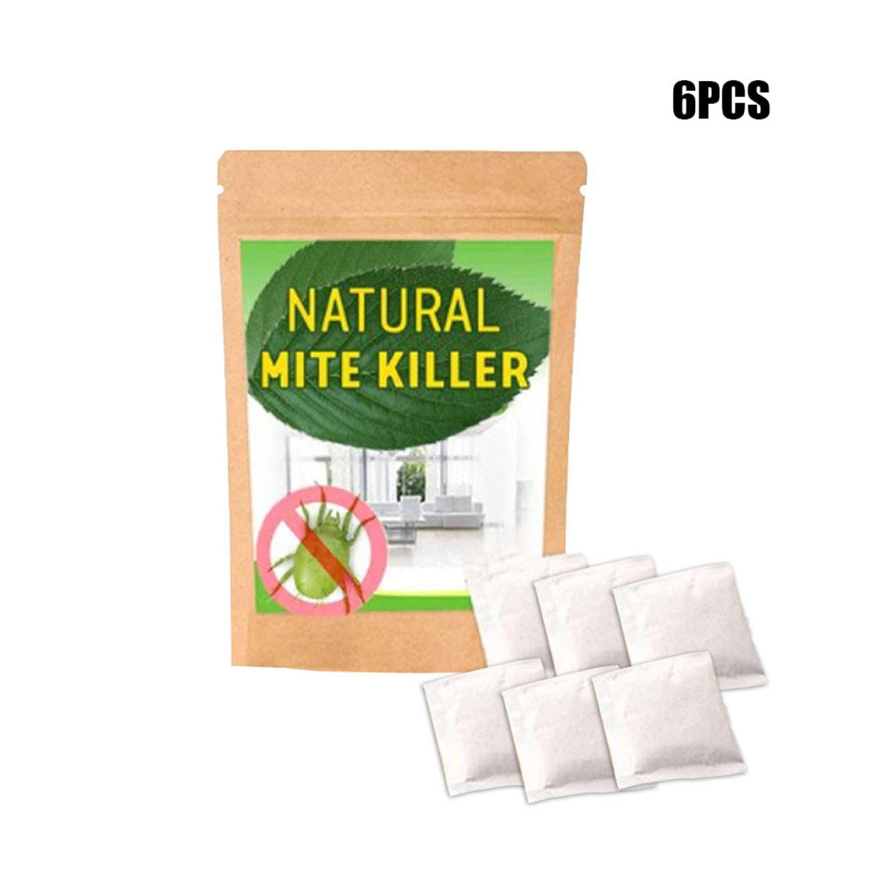 Openuye 6pcs Bags Dust Mites Killer Mite Eliminator Nature for Bed