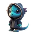 thumbnail image 4 of Estatua de dinosaurio, adorno navideño, figura de animal, escultura, elfo de Halloween, decoración Azul, 4 of 9