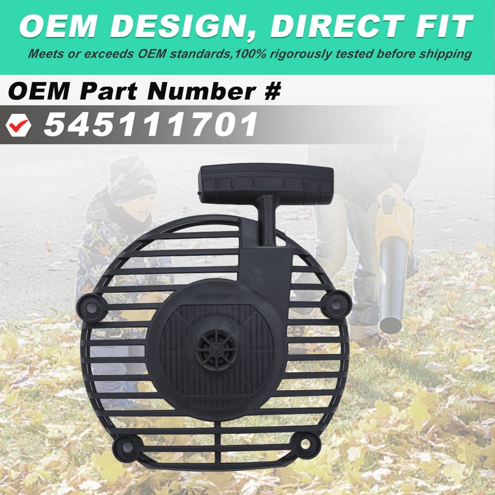 CSYANXING Direct Fit Leaf Blower Recoil Starter Plastic 100% Tested OEM 545111701 545111801 for Husqvarna 125B 125BV HVA125BX Handheld Blower