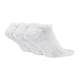thumbnail image 3 of Calcetines deportivos ligeros originales Nike unisex para hombre y mujer, 3 pares, informales, transpirables, blancos, cortos, SX7678-100, 3 of 4