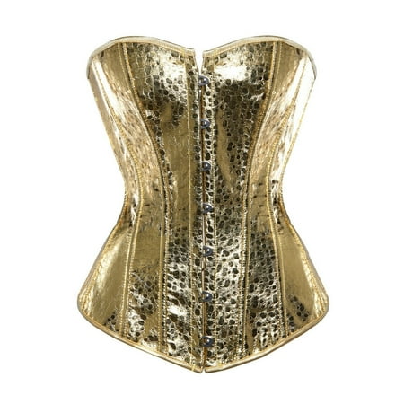 HYSYSB Corset Tops for Women balconette Bras renaissance Corset denim Corset Top for Women bustier Corset Top Bodice Leather Chest Supporting Body Shaping Clothes floral Corset Top Gold M