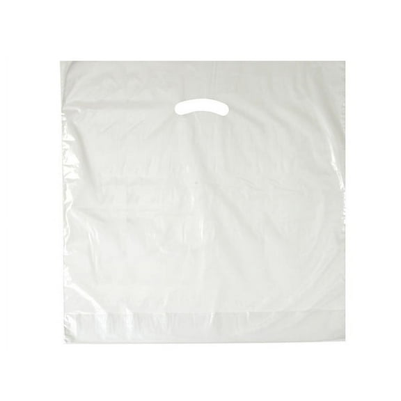 Pack Of 500, 20 x 20" x (With 5" Bottom Gusset) Solid Clear Super Gloss Recycled Plastic Bags 1.50 Mil Made in USA