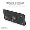 thumbnail image 4 of FIEWESEY for Samsung Galaxy S22 Phone Case Military Grade Drop Rugged Cover Anti-Scratch Protective 360° Rotate Kickstand Sturdy Shockproof Phone Cover for Samsung Galaxy S22 6.1 inch(Black), 4 of 7