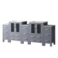 thumbnail image 4 of Harborfront 84 in W x 18.25 in D Dark Grey Double Bath Vanity with Side Cabinets and White Ceramic Tops, 4 of 4