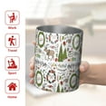 thumbnail image 5 of 12oz Coffee Tumblers White Christmas Wreath Pattern Stainless Steel Vacuum Insulated Travel Tumbler Coffee Cups Mug with Lid and Straw with Cleaning Brush for Cold & Hot Drinks, 5 of 5