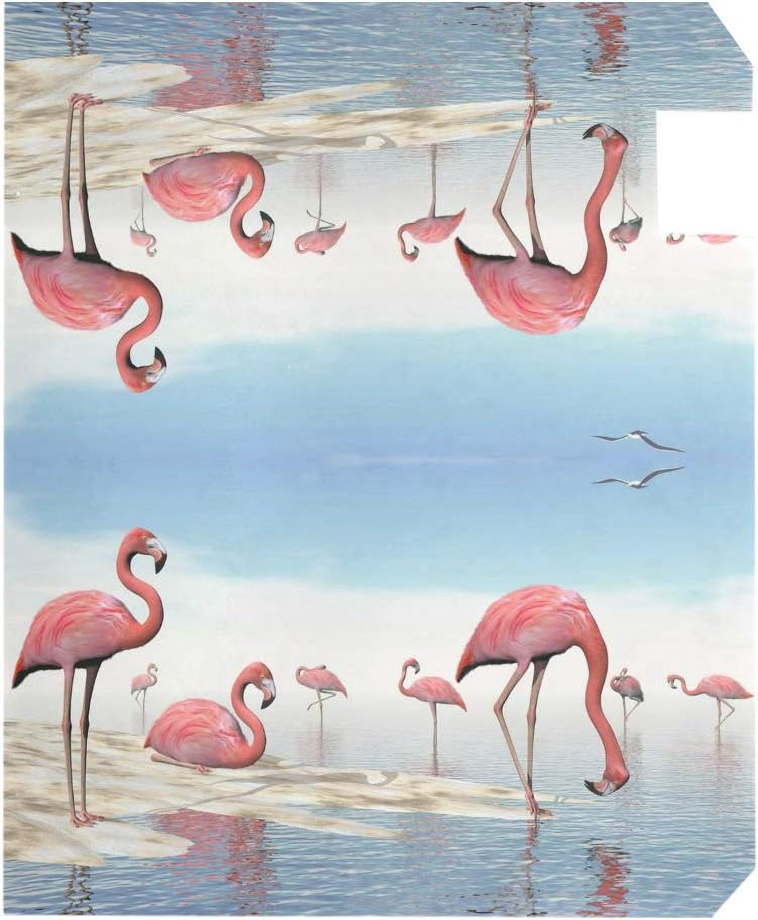 Flock of Pink Flamingos at The Beach Magnetic Mailbox Cover MailWraps Garden Yard Home Decor for Outside Oversized-25.5" x20.8"