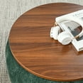 thumbnail image 5 of Round Storage Ottoman, 2 in 1 Function, Work as End table and Ottoman,with small seat,Green(25"x25"x14.7"), 5 of 20