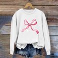thumbnail image 2 of Girls' Valentine's Day Sweatshirt Long Sleeve Crew Neck Pullover Bow Print Festive Casual Top (1-12 Years), 2 of 7
