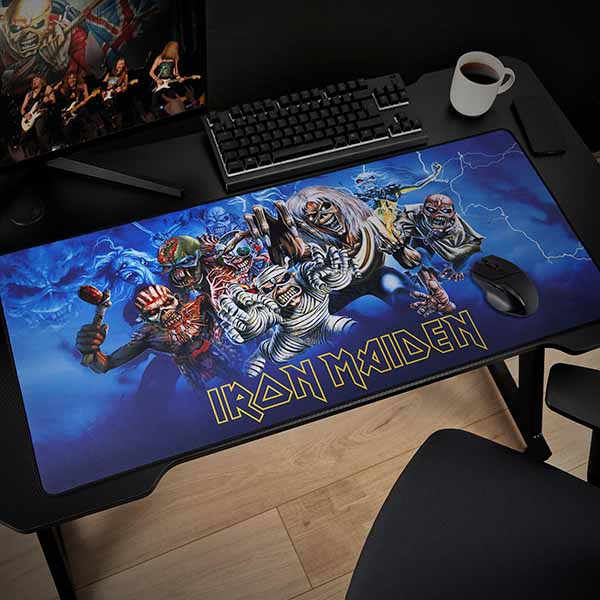 Subsonic Iron Maiden XL Ergonomic Gaming Mouse Pad 90 cm x 40 cm - Non-slip, Oversized, Immersive Comfort