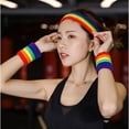thumbnail image 4 of Elastic Athletic Sweatbands For Sports And Fitness 3 Inch Wrist Support Bands For Tennis Basketball Running Workouts, 4 of 6