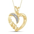 thumbnail image 3 of JewelersClub White Diamond Accent 14K Gold over Silver Heart Pendant, 18", 3 of 4