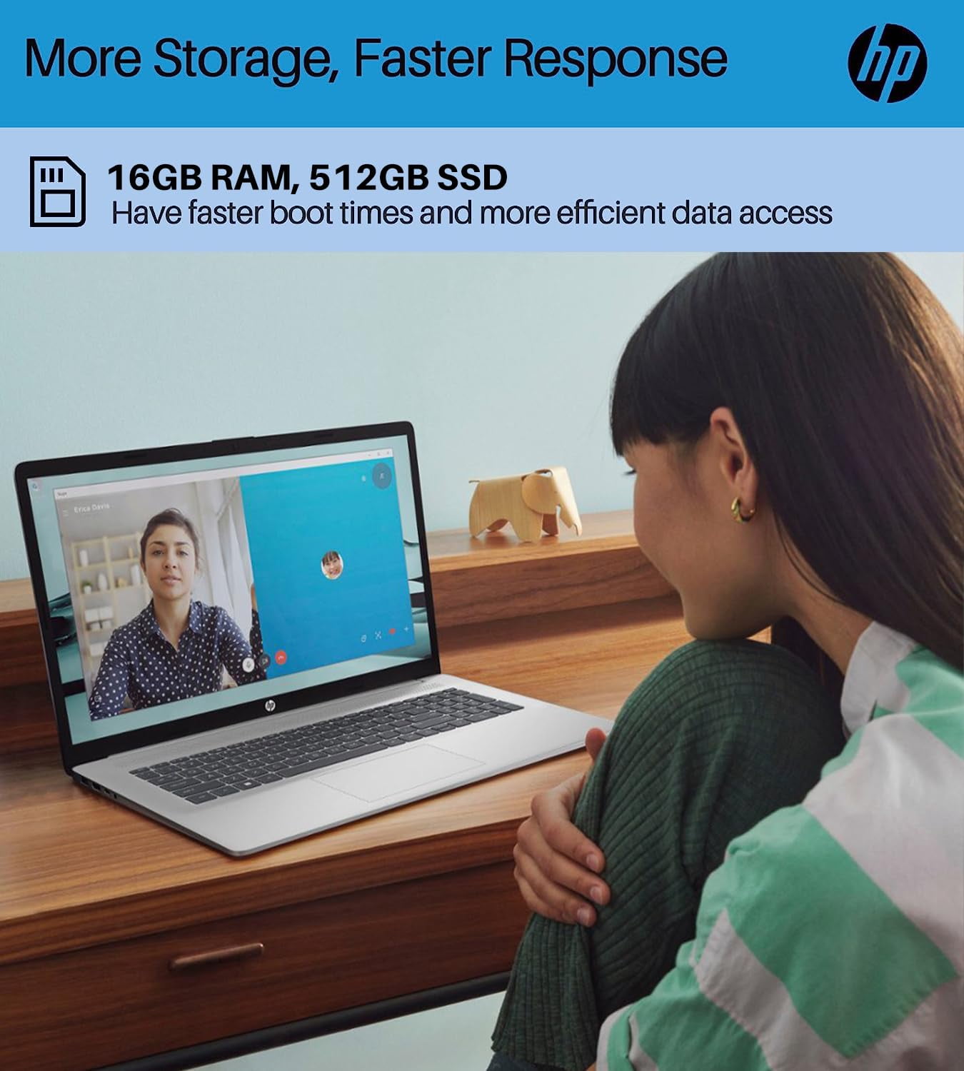 HP 2024 17 Business Laptop with Microsoft Office Lifetime License