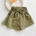 thumbnail image 2 of Lenpel Toddler Baby Girls' Shorts Infant Cotton Linen Ruffle Elastic Waist Paperbag Wide Leg Shorts Summer Casual Shorts, 2 of 6