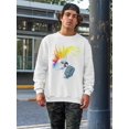 thumbnail image 2 of Singing Parrot Watercolor  Sweatshirt Men -Image by Shutterstock, Male 5X-Large, 2 of 4