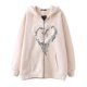 thumbnail image 2 of Sudadera con capucha oscura de hip-hop gótico Harajuku Y2k con estampado de letras y cremallera para hombres y mujeres, chaqueta Harajuku, sudadera, 2 of 5