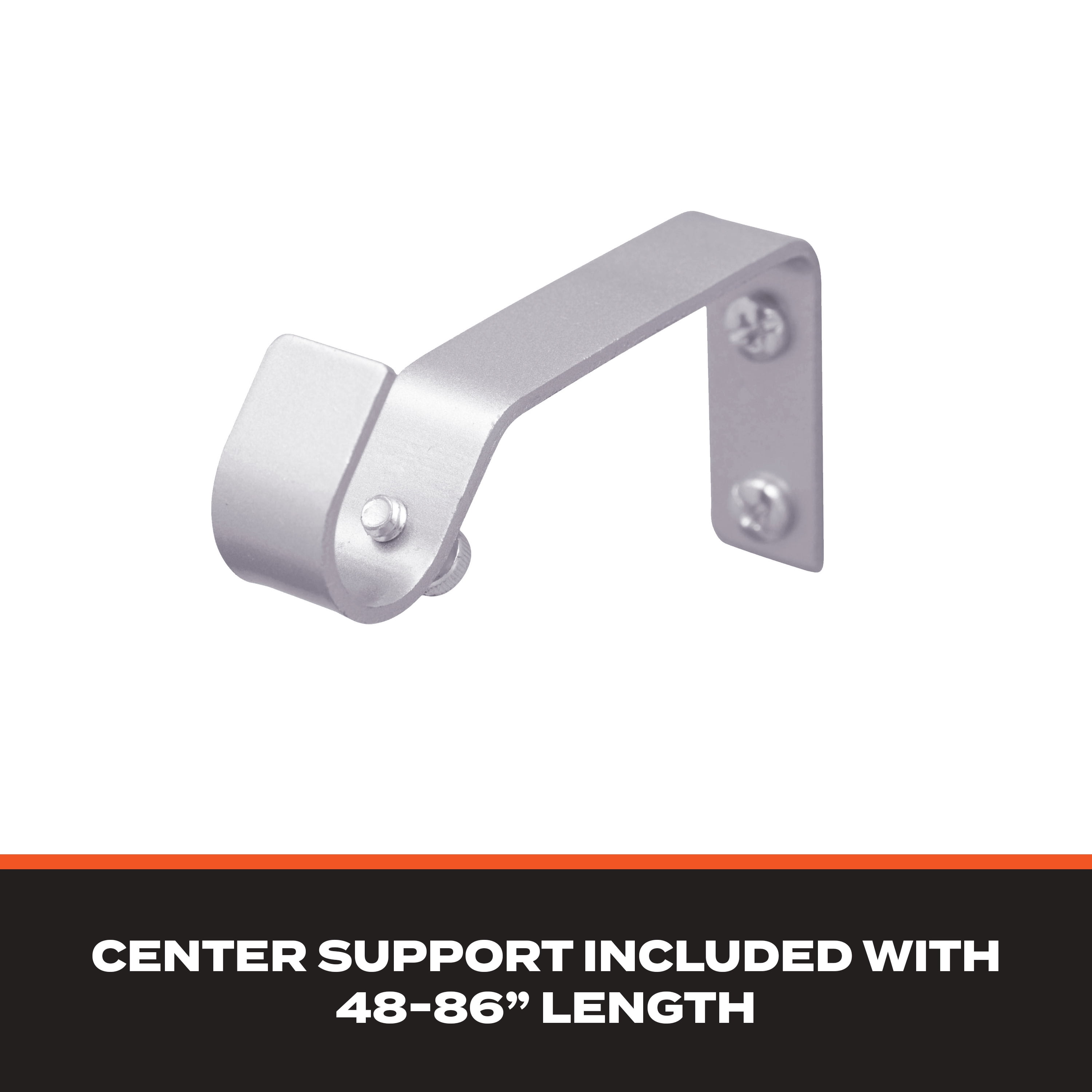 Sun Zero 5/8" Wrap Around Blackout Curtain Rod, 28-48”, Satin Silver
