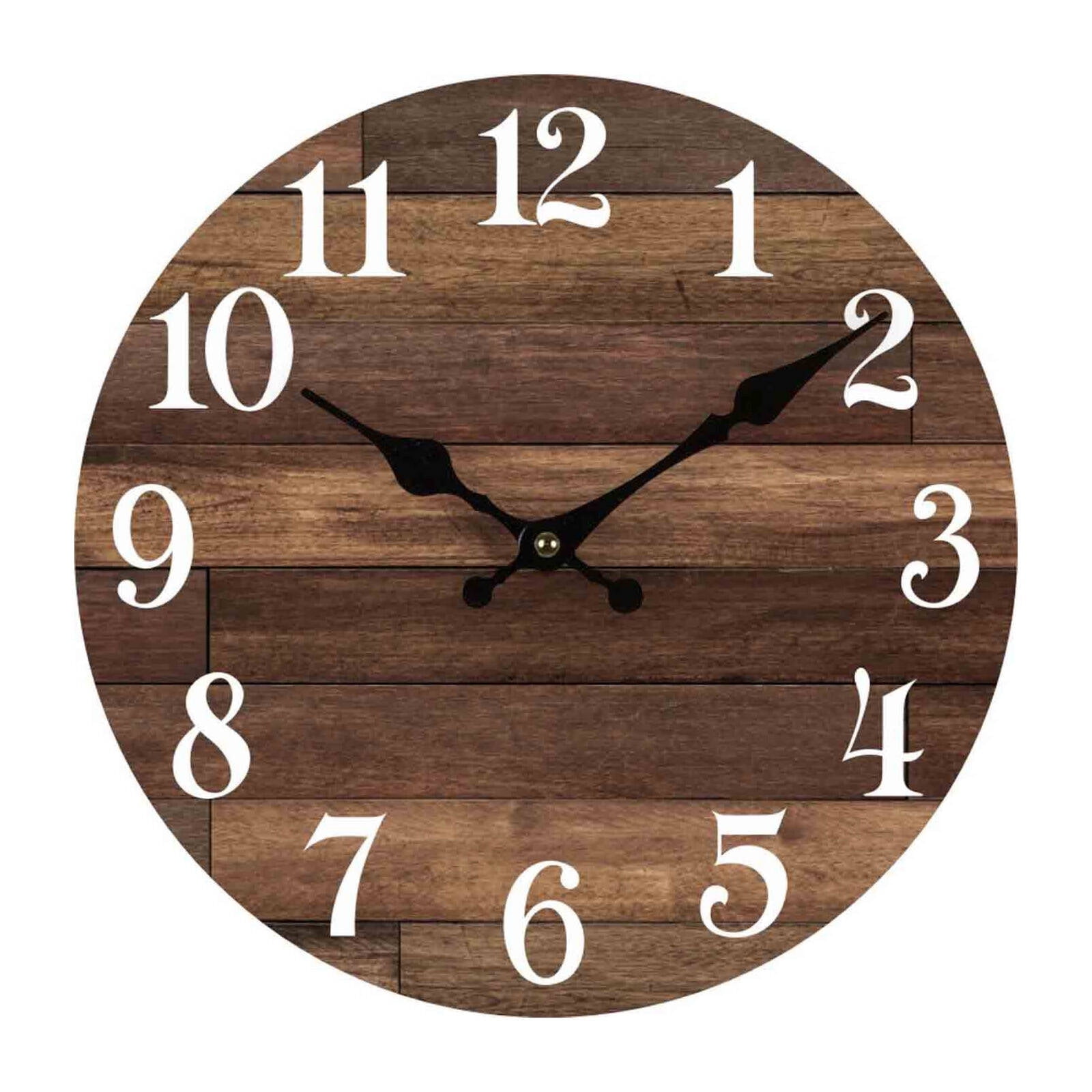 DESIGNICE Wall Clock,Silent Movement & No Ticking Sound Large Wall Clock,Sleek Minimalistic Wood