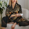 thumbnail image 5 of KLL Metal Evil Skull Print Women's Long Sleeve Pajamas with Pants Sleepwear Loungewear 2 Set-XX-Large, 5 of 7