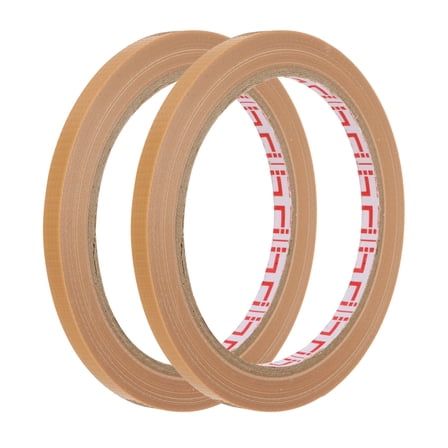 Uxcell 2 Rolls Wire Harness Cloth Tape 1/4"x66ft(6mmx20m) 0.2mm Thick Fabric High Adhesive Tearable Heat Resistant Tapes for Carpet Seaming Auto Cable Fixed, Brown