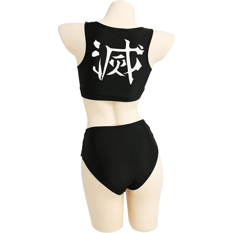 Japanese Anime Snap Crotch One Piece Swimsuit For Women Sexy Beach