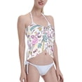 thumbnail image 4 of Geaub Summer with Flamingo Women's Short Wrap Skirt, Beach Sun Protection Shawl, Swimsuit Bra, Swimwear Tunic, 4 of 7