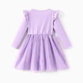 thumbnail image 2 of Vestido Disney Rapunzel con tutú morado para niños pequeños, disfraz de fiesta, 3T, 2 of 6