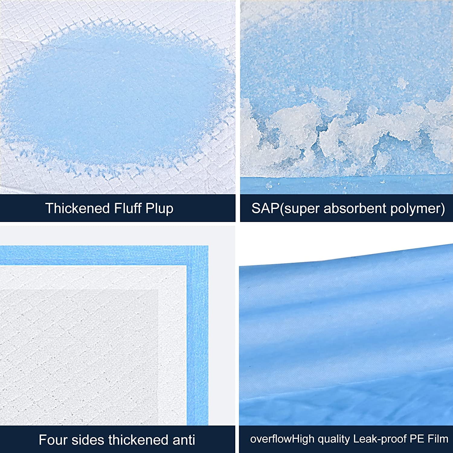 Thicken 6 Layers Heavy Absorbent Pet Training Dog Pee Pads, Extra Large Polymer Leak-Proof Quick Dry Puppy Pee Pads, Disposable Pee Pads for Dogs Cats Rabbit Puppy Pads