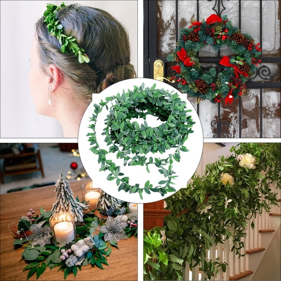 Pawsdot Greenery Gar Fir Cake Decorative Golden Leaf Vine for Wedding Party Ceremony 1 Set