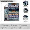 thumbnail image 4 of LHSHID 40th Birthday Gifts for Men Women 40th Birthday Gift Ideas Funny 40 Years Old Gift for Husband Wife Him Her Friends 40th Birthday Gifts Throw Blanket 30"x40", 4 of 6