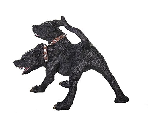 Safari Cerberus Figur – Dreiköpfiger Hund Der Unterwelt, Gelb, Größe M, Detailreich Gestaltet