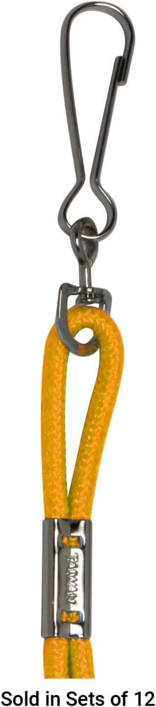 Champion Sports Nylon Lanyards with J-Hook Clip, Gold, Retail Card
