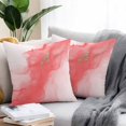 thumbnail image 3 of Outdoor Pillow Cover Abstract Ombre Pink Marble Set of 2 Waterproof Throw Pillowcases White Modern Art Decorative Patio Furniture Pillows for Couch Garden Indoor & Outdoor Use, 3 of 9