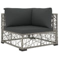 thumbnail image 4 of vidaXL 6 Piece Patio Lounge Set with Cushions Poly Rattan Gray, 4 of 7
