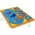 thumbnail image 4 of Mybecca Kids Rug Orange World Map Children Learning Carpet 8' x 10' Multicolor, 4 of 5