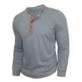 thumbnail image 4 of Afdoent Mens Long Sleeve T-Shirt Color Block T Shirt Top Comfortable Tee Shirts Streetwear Tee Shirts, 4 of 4