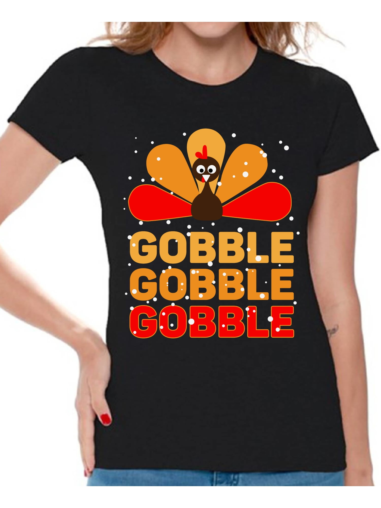 Gobble Gobble Funny Thanksgiving Day Dinner Turkey T-Shirt Cute Holiday Fall Autumn Gift Ideas for Men or for Women