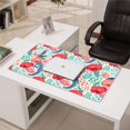 thumbnail image 3 of Long Mouse Pads for Desk,Pioneer Flower Floral Print Pattern Desk Mats on Top Of Desks, Desk Mouse Pad Extra Large with 3mm Non-Slip Base and Stitched Edge for Gaming,Office,Work,Home 31.5"x15.7", 3 of 6