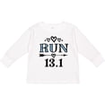 thumbnail image 3 of Inktastic Running Half Marathon Run Girls Long Sleeve Toddler T-Shirt, 3 of 5